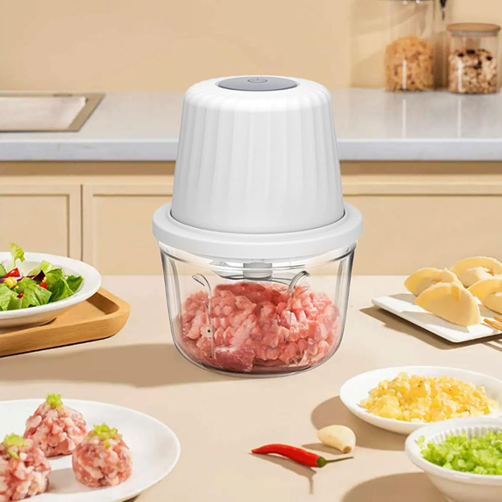 Electric onion chopper, 400 ml, universal, USB rechargeable, for meat, onions, garlic, vegetables, nuts