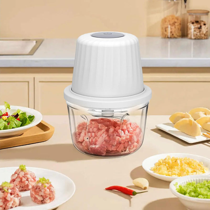 Electric onion chopper, 400 ml, universal, USB rechargeable, for meat, onions, garlic, vegetables, nuts