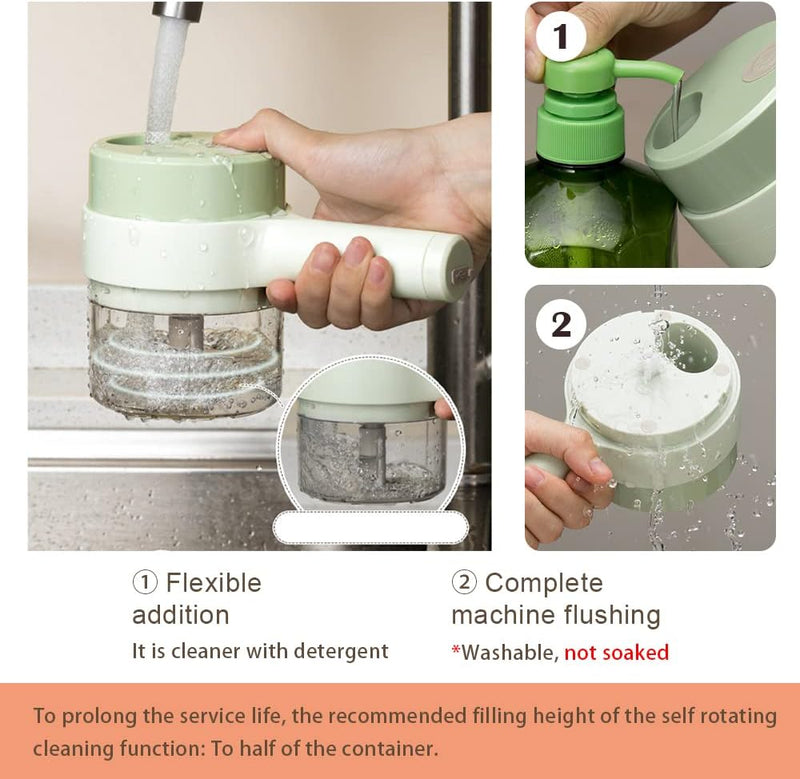 Electric Vegetable Slicer Set, Portable Spiralizer, Multifunctional Fruit Cutter with Container and Cleaning Brush, USB Charging, Style 2026