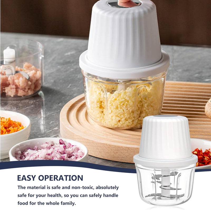 Electric onion chopper, 400 ml, universal, USB rechargeable, for meat, onions, garlic, vegetables, nuts