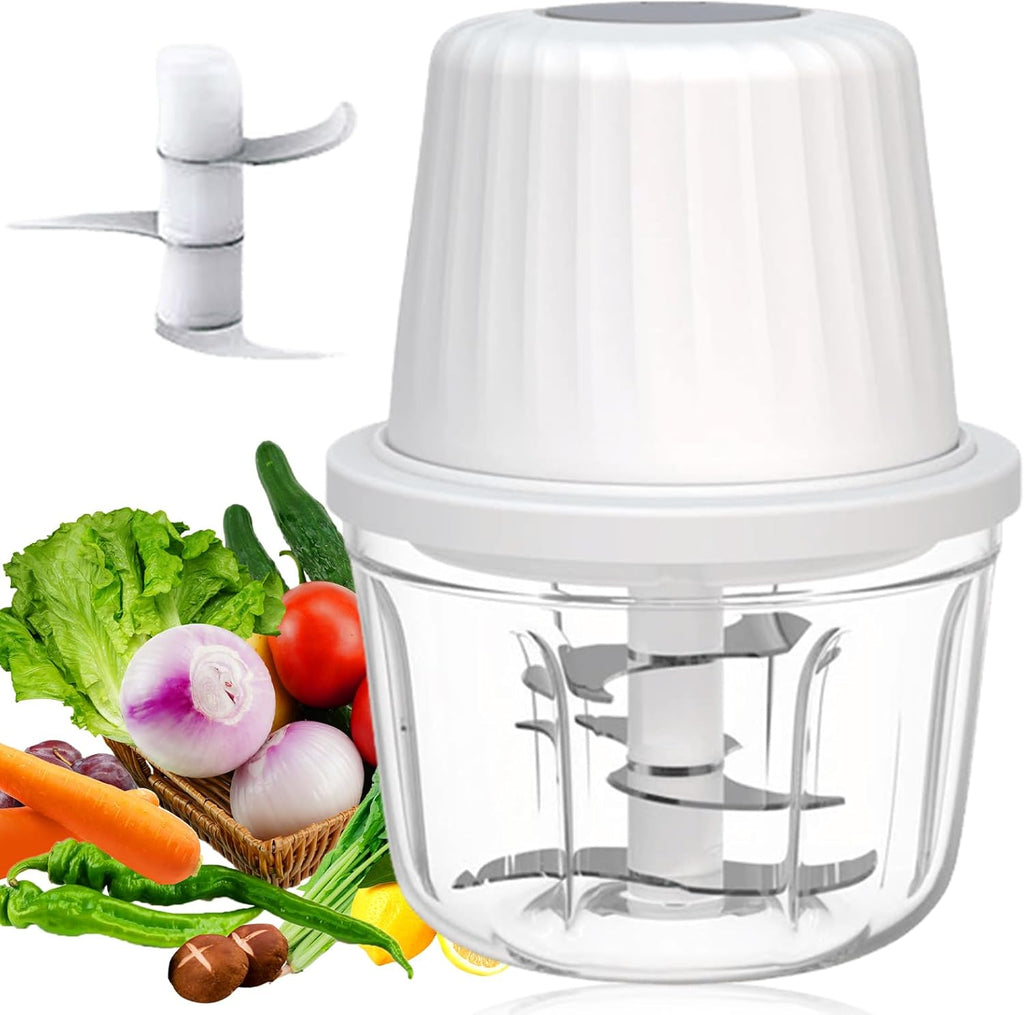 Electric onion chopper, 400 ml, universal, USB rechargeable, for meat, onions, garlic, vegetables, nuts