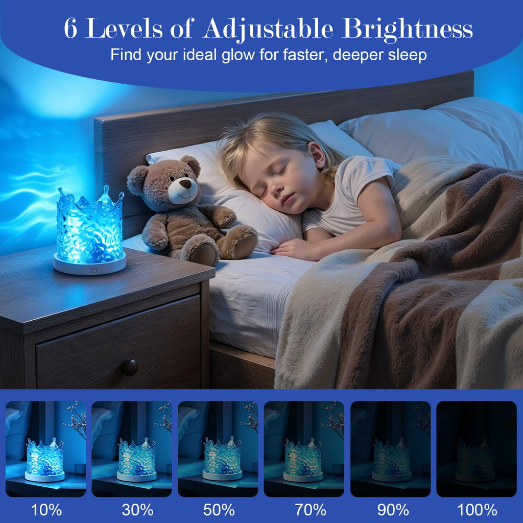 Water Ripple Projection Night Light for Bedroom Decoration and Gift