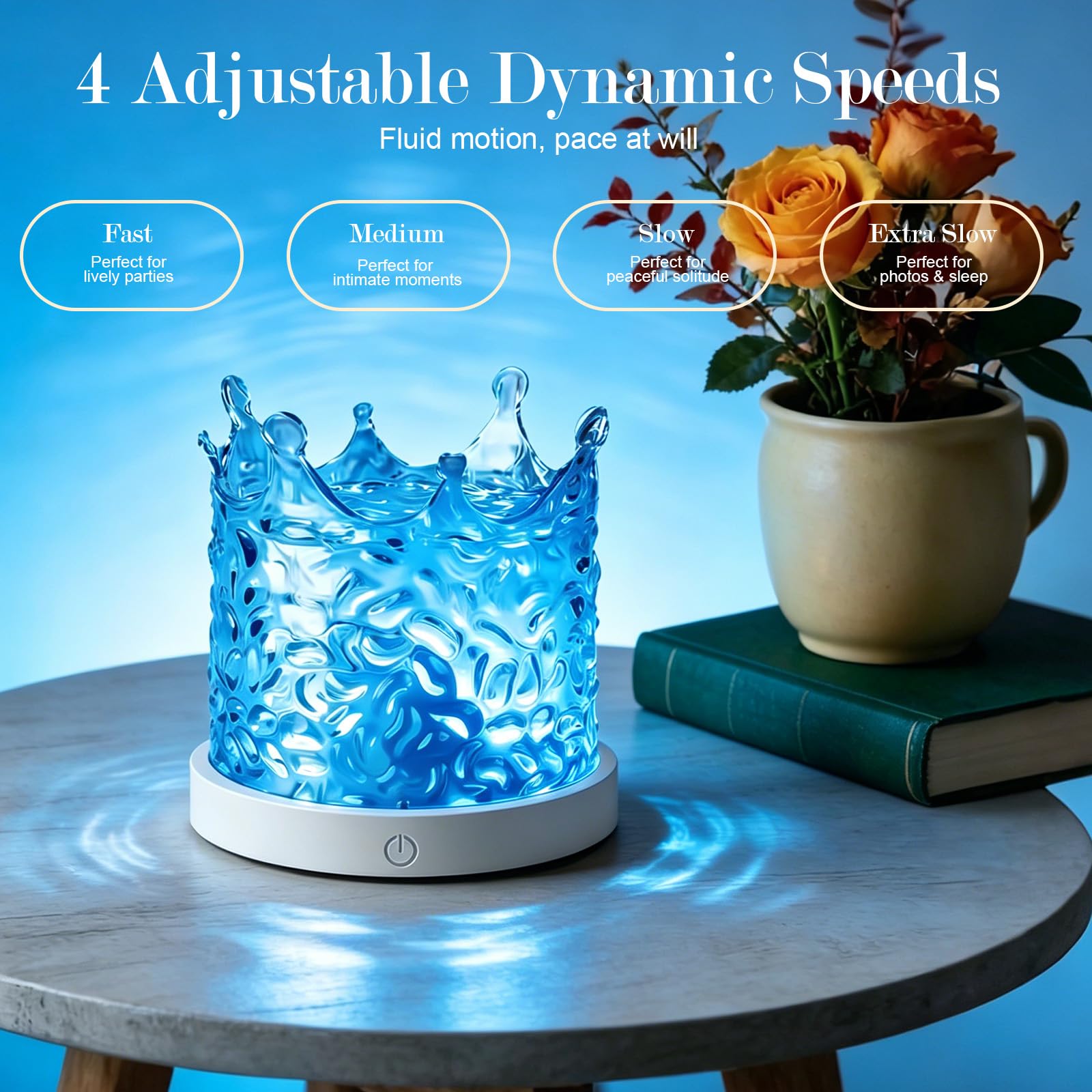 Water Ripple Projection Night Light for Bedroom Decoration and Gift