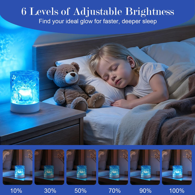Water Ripple Projection Night Light for Bedroom Decoration and Gift