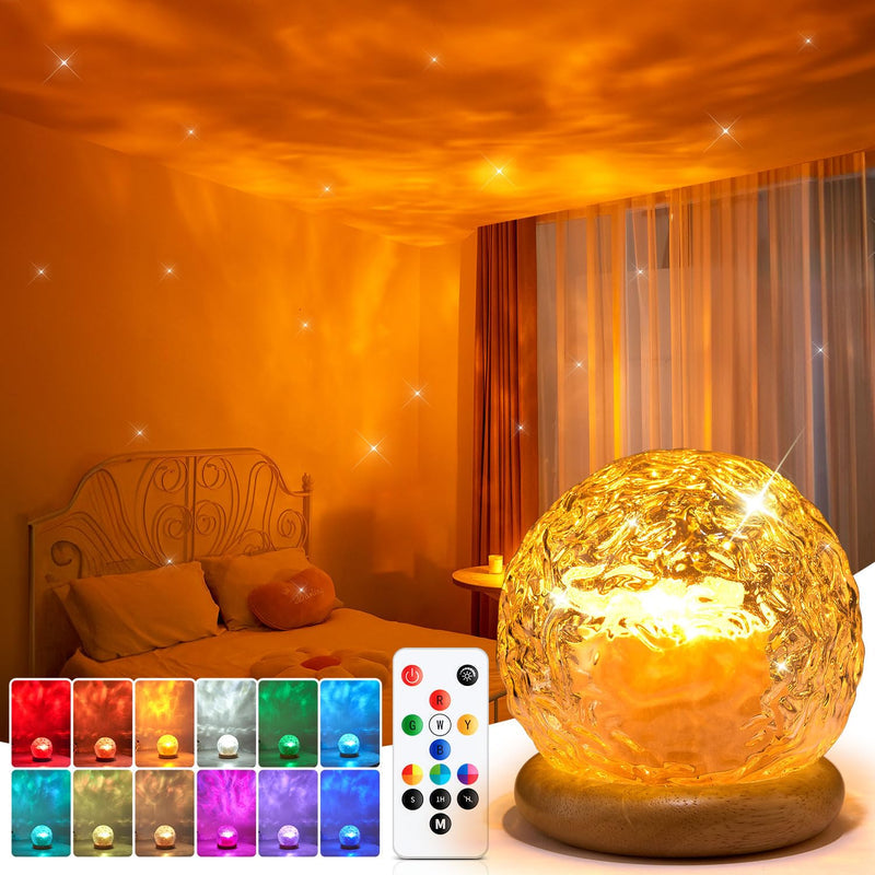 PIKOY Starry Sky Projector – 216 Light Effects, 3-in-1 Aurora Borealis/Sunset/Ocean Wave, Remote Control & USB Control, Room Decor & Gift for All Ages
