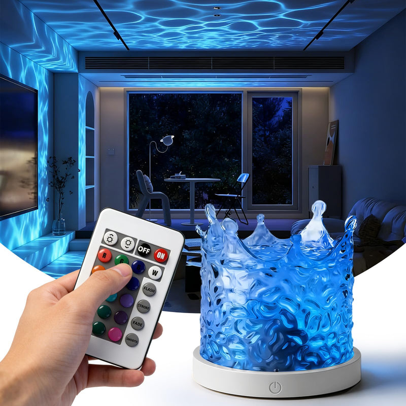 Water Ripple Projection Night Light for Bedroom Decoration and Gift