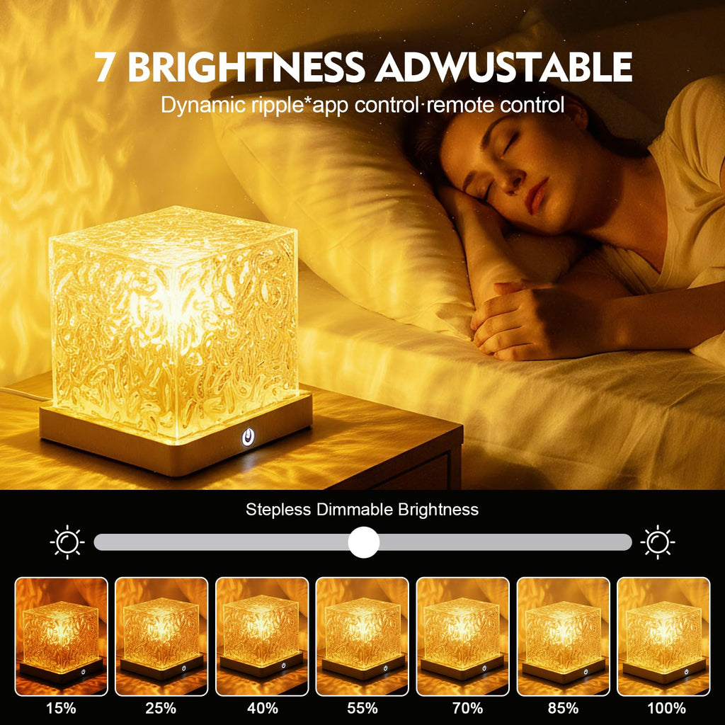 Water Ripple Projection Night Light for Bedroom Decoration and Gift