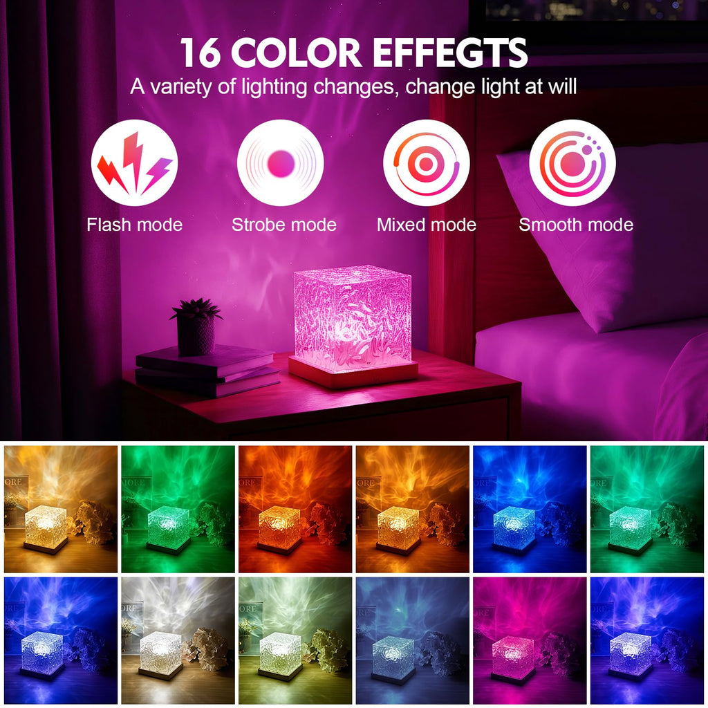Water Ripple Projection Night Light for Bedroom Decoration and Gift