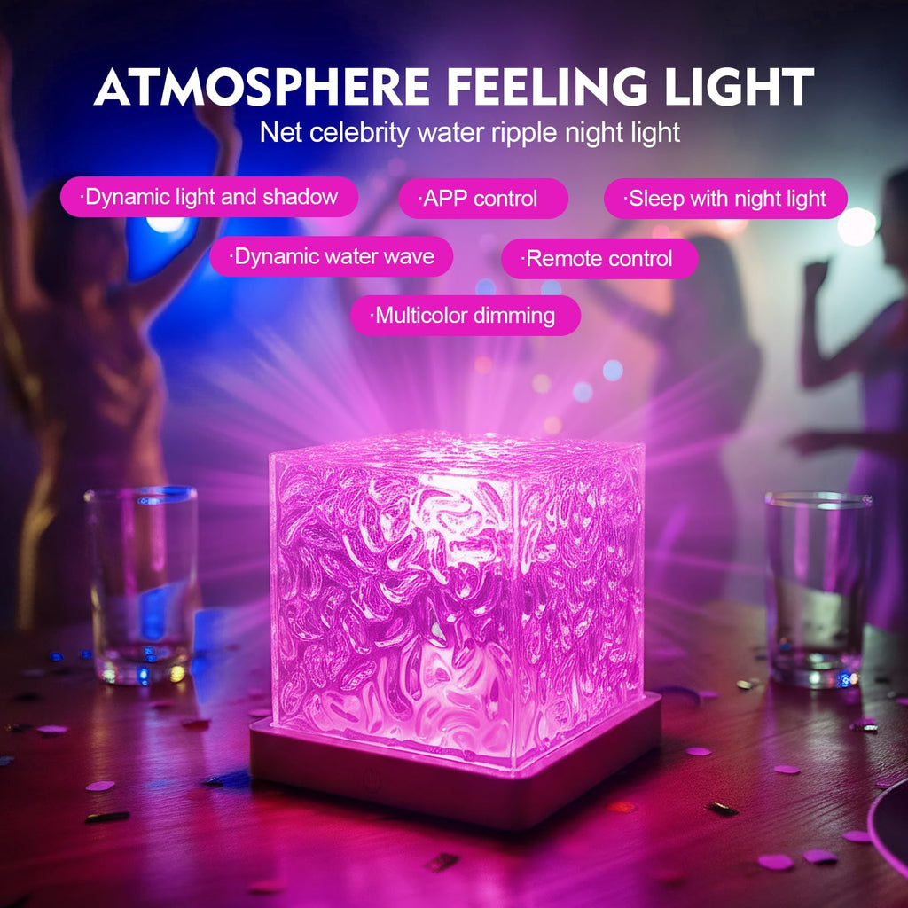 Water Ripple Projection Night Light for Bedroom Decoration and Gift
